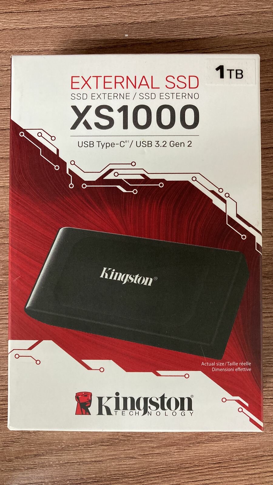 Внешний накопитель SSD KINGSTON XS1000 1TB USB32 Gen 1 (SXS1000/1000G) черный