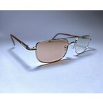 Готовые очки для зрения +1,00 (хамелеоны) с фотохромными линзами, стекло, 62-64 мм/ очки для чтения/ очки корригирующие/очки с диоптриями/оптика - изображение