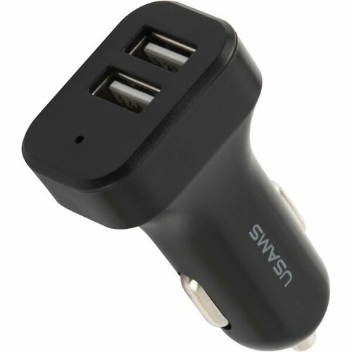 Автомобильное зарядное устройство Usams NTU35TC13TZ 2xUSB с кабелем USB-C Black