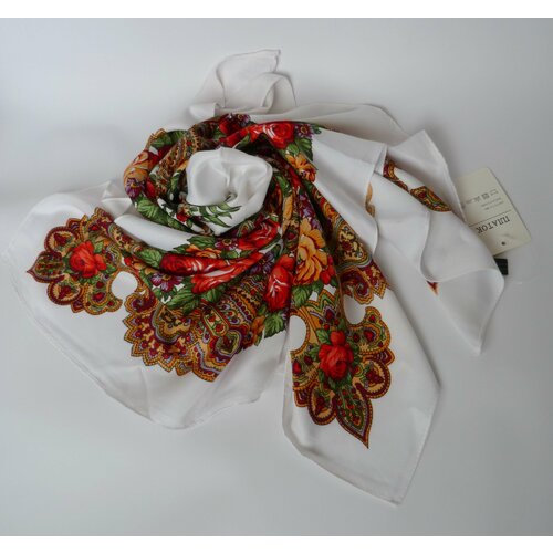 фото Платок ,90 см, белый нет бренда