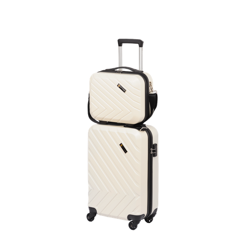 фото Комплект чемоданов sun voyage, 2 шт., пластик, размер s, белый