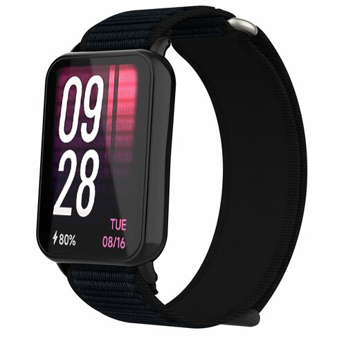 Нейлоновый ремешок для Xiaomi Mi Band 8 Pro черный, размер L (запястье 160–180 мм), S (запястье 135–150 мм), XL (запястье 180–200 мм), XS (запястье 120–135 мм)