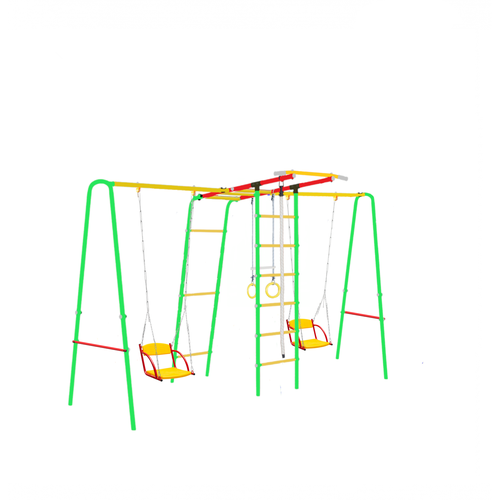 Уличный комплекс Атлет Компакт Дуэт, качели на цепях, 3,1 * 2,1 м, Лайм