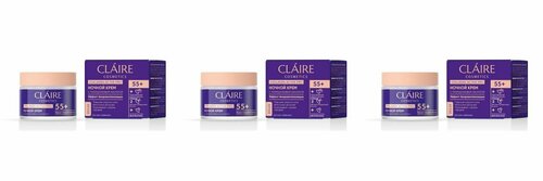 Claire Ночной крем 55 Collagen Active Pro, 50 мл, 3 шт
