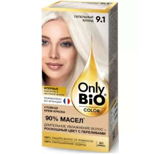 0242 Стойкая крем-краска Тон 9.1 Пепельный блонд, 115м