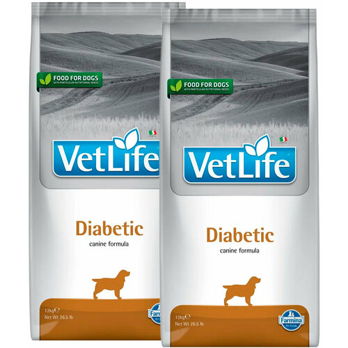 FARMINA VET LIFE CANIN DIABETIC для взрослых собак при сахарном диабете (12 + 12 кг)