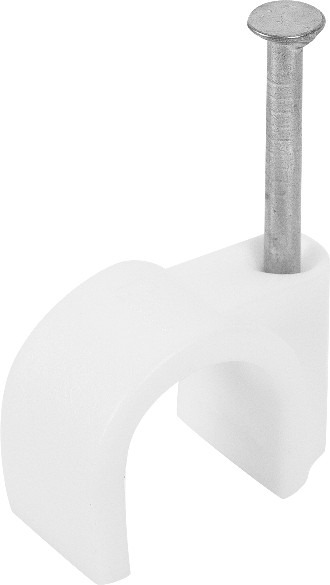 фото Скоба для кабеля Экопласт 12 мм круглая пластик цвет белый 50 шт.