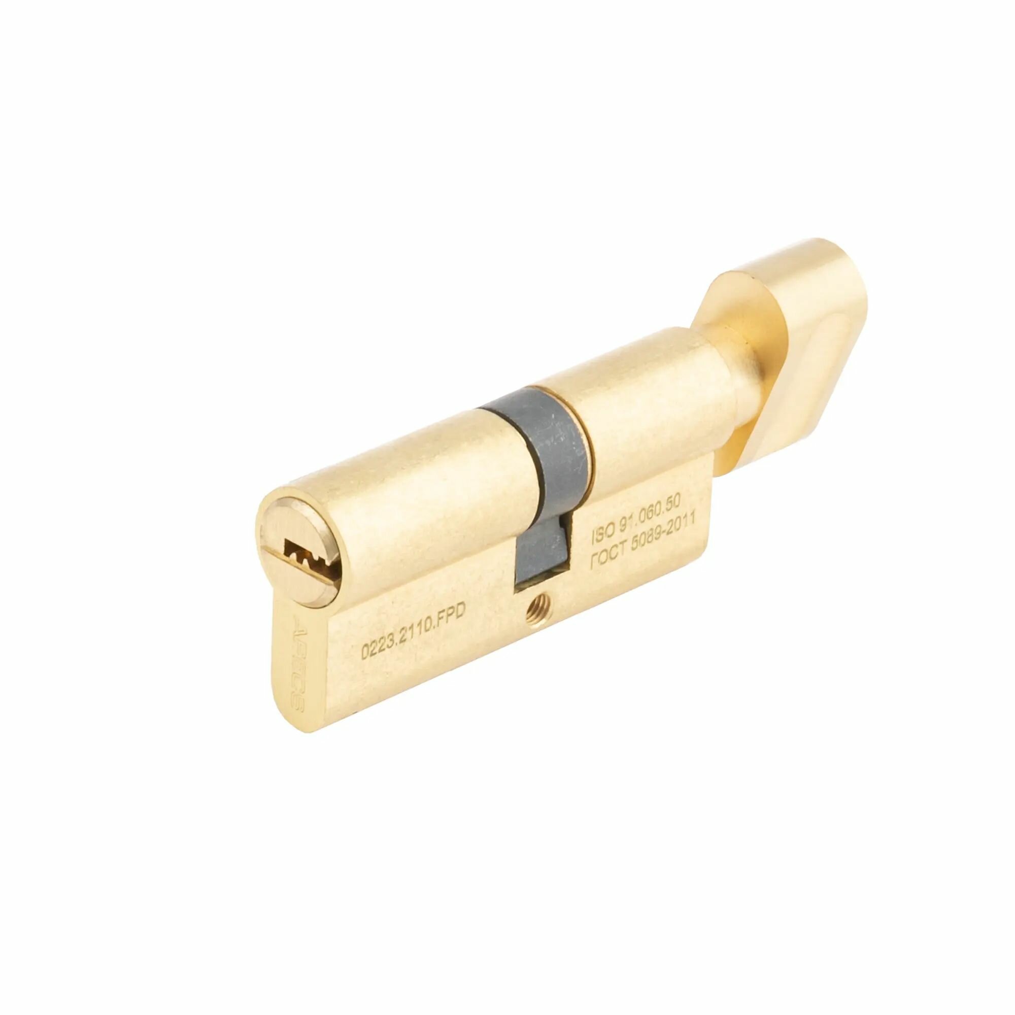 Цилиндр Apecs Pro 37х31 мм ключ/вертушка цвет золото