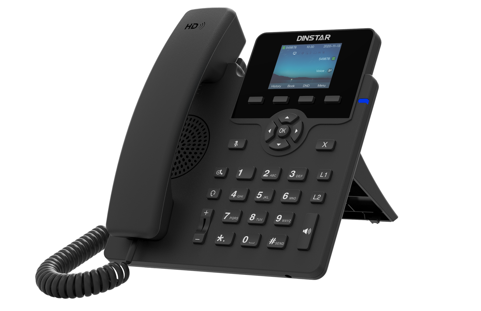 IP-телефон Dinstar C62UP 6 SIP аккаунтов цветной дисплей 24 дюйма конференция на 5 абонентов поддержка EHS и POE