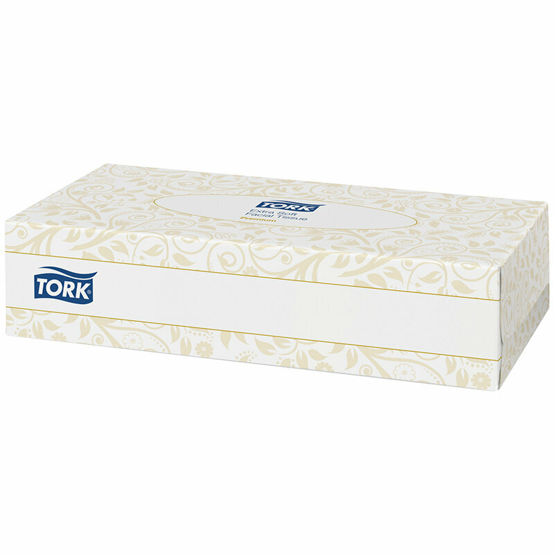 Салфетки бумажные для лица Tork "Premium"(F1), 2-слойные, 20,8*20см, белые, ультрамягкие, 100шт, 2 штуки