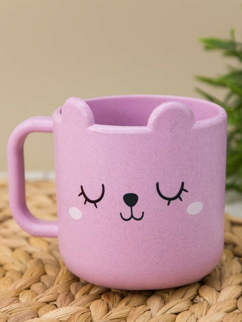 фото Кружка пластиковая Sleeping cat pink