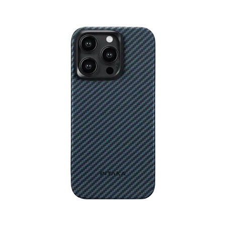 Чехол PITAKA MagEZ Case 4 для iPhone 15 Pro черно-синий 1500D Twill (KI1501P)