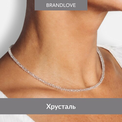 Колье BL Jewelry Shine, хрусталь, длина 38 см, бесцветный