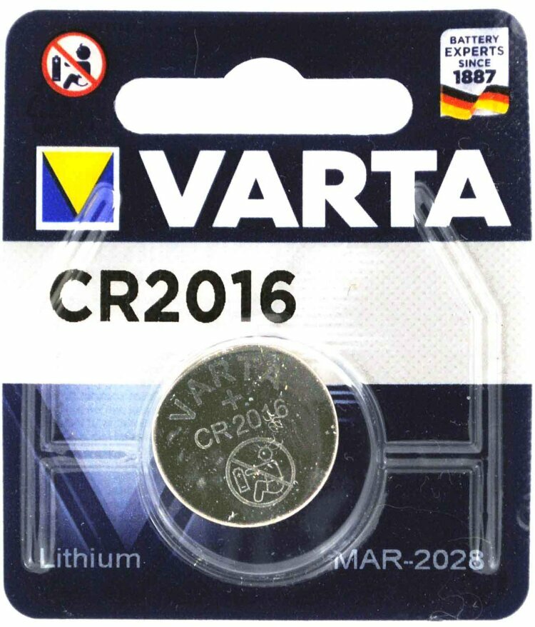 Батарейка VARTA CR2016, в упаковке: 1 шт.