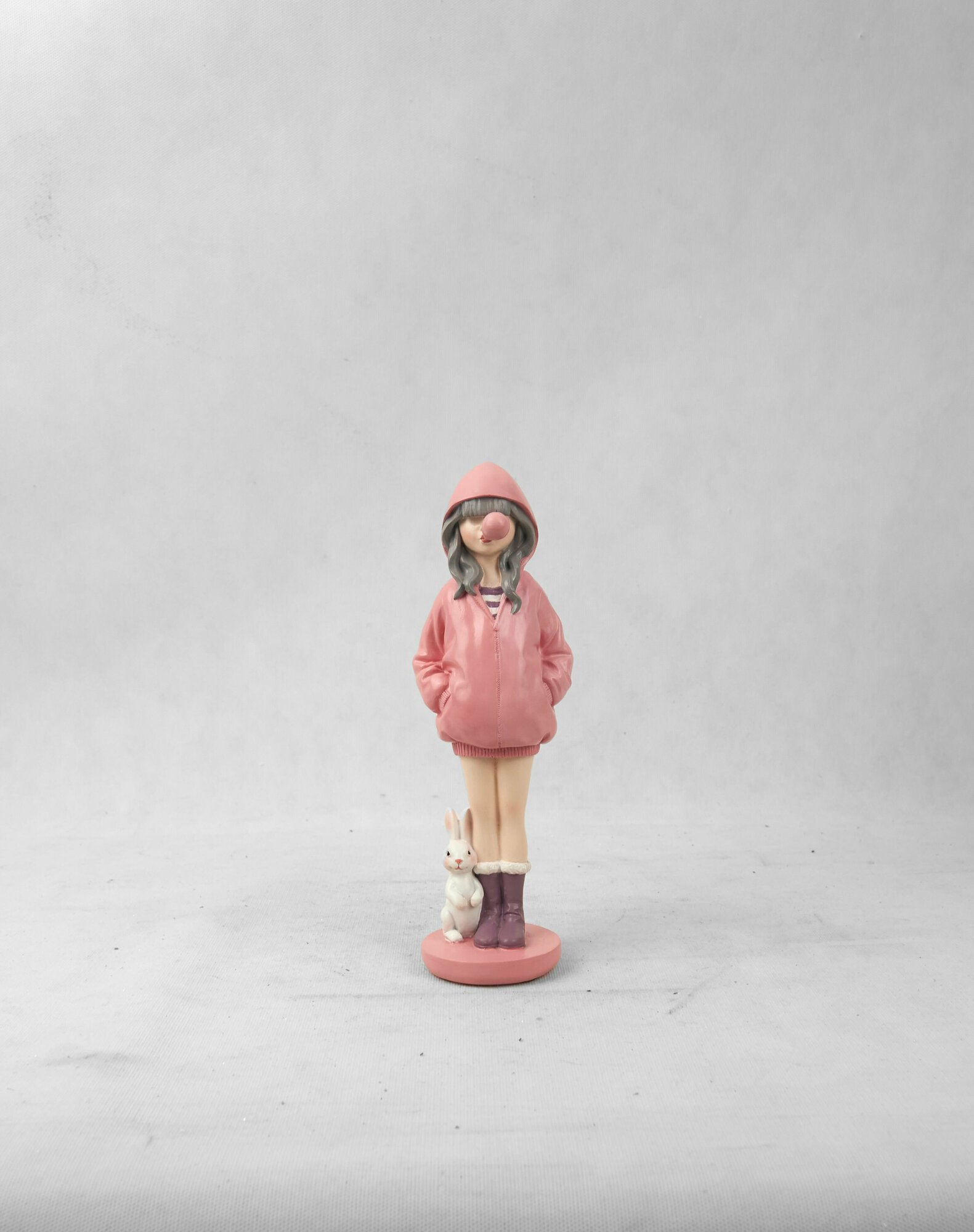 фото Декоративная фигурка Бабл-гам розовая 7,5х9 см, высота 26 см Country Artists