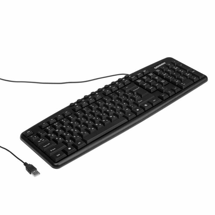 Клавиатура проводная Sonnen KB-8137 USB черный - фото №12
