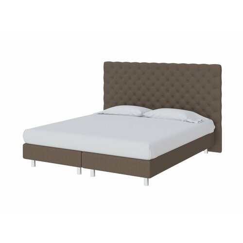 PROxSON Кровать Paris Boxspring Lift (Ткань: Рогожка Savana Chocolate (шоколад)) 80x200