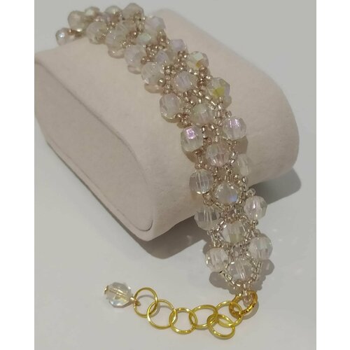 фото Браслет, стекло, металл, 1 шт., бесцветный fsb1