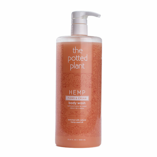 The Potted Plant, Увлажняющий гель для душа Plums & Cream Body Wash, 1000 мл