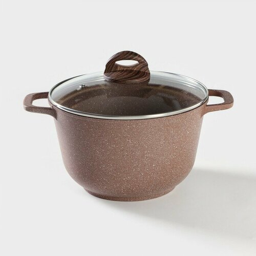 Казан Брауни 5 л литой алюминий стеклянная крышка индукция 3817₽