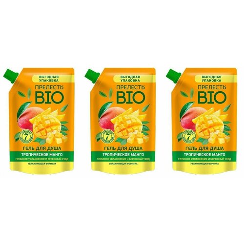 Прелесть BIO Гель для душа Тропическое манго 500 мл 3 шт 1099₽