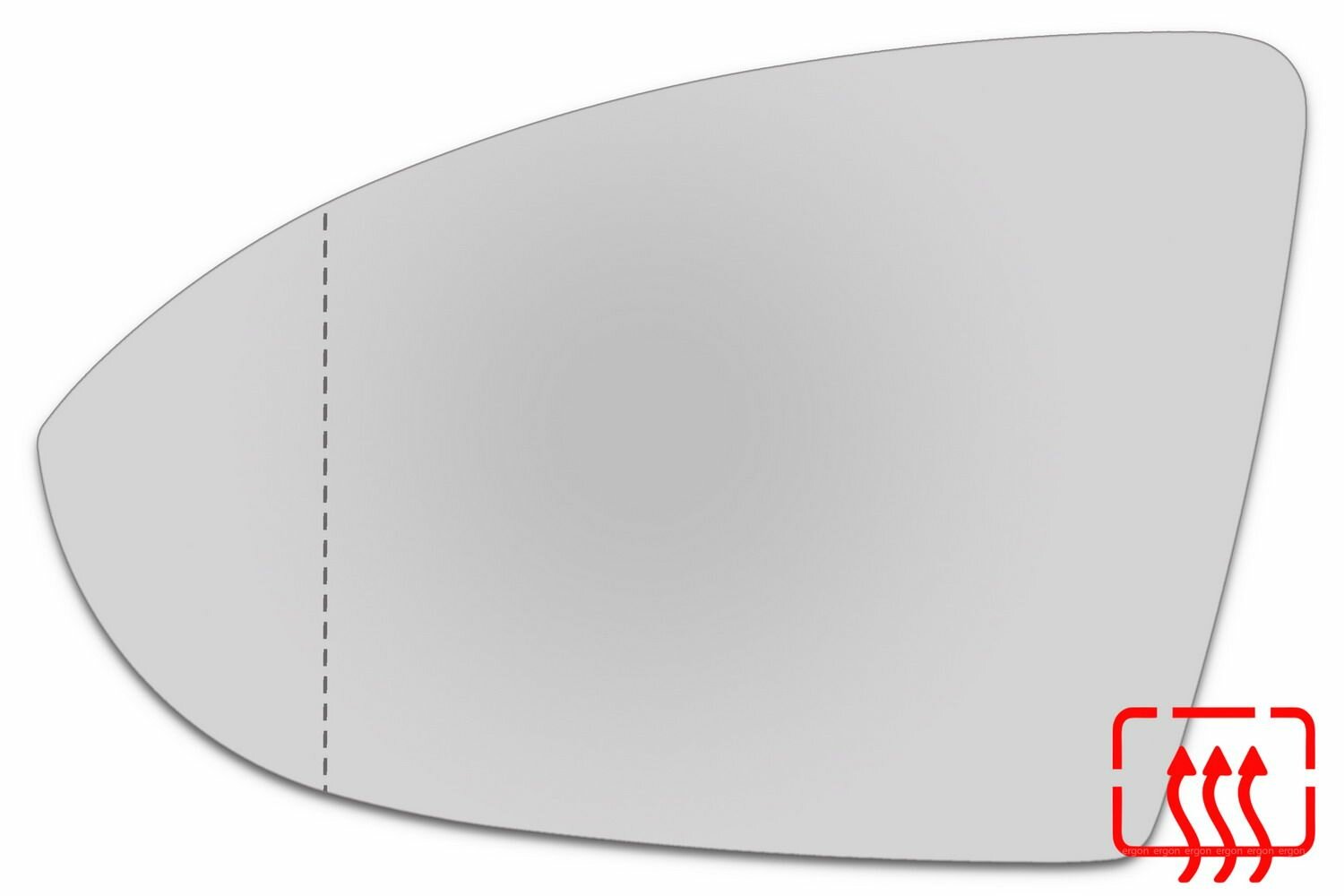 Зеркальный элемент левый VOLKSWAGEN Golf VII (12-20) асферика нейтральный с обогревом