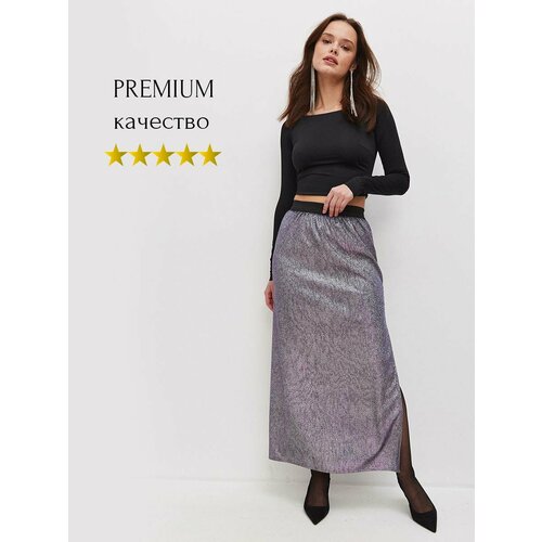 фото Юбка boriso, размер 44/46, серебряный, черный