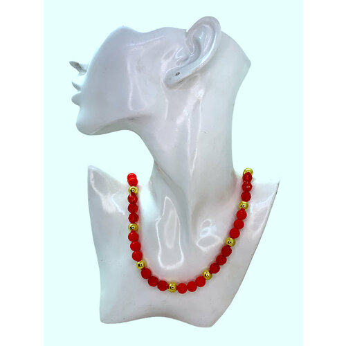Бусы Dorim, акрил, длина 65 см, золотой, красный dodoai пользовательское имя ожерелья 9 мм ожерелье с буквами для женщин ожерелья номера personaliz ожерелье кристальная подвеска для женщин