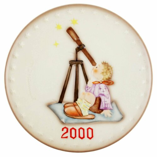 Коллекционная декоративная тарелка Hummel "Звездочет" 2000. Фарфор, роспись. Goebel, Германия, 1999 год.