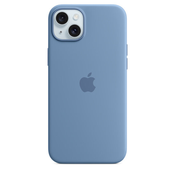 Чехол оригинальный Apple для Iphone 15 Plus Silicone Case - Winter Blue