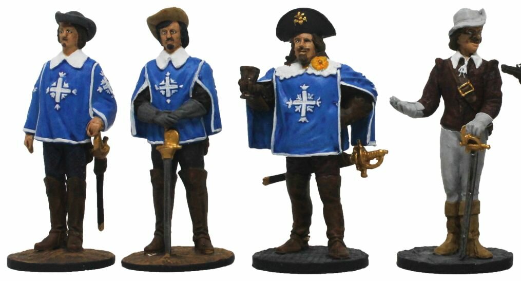 "Киногерои: Три мушкетера и д'Артаньян" №14 РТ (4 п1) в картонной коробке набор оловянных солдатиков полуколлекционный покрас