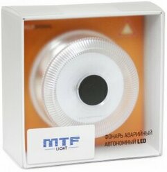 Фонарь аварийный автономный светодиодный MTF Light серия HELP SIGNAL янтарный свет, белый корпус, с батареей, IP65, шт.