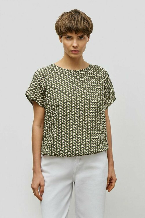 Блуза  Baon, размер 44, зеленый, белый