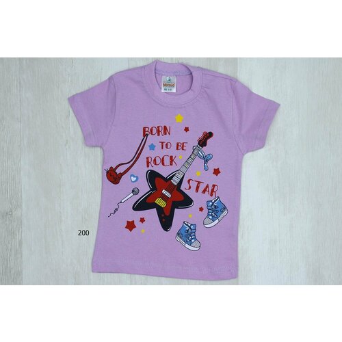 фото Футболка mimic, размер 104, сиреневый