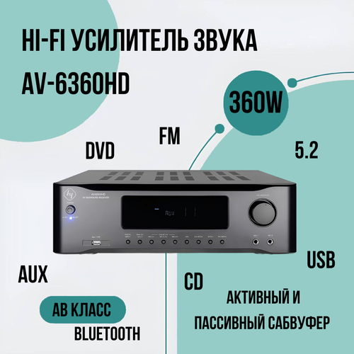 Усилитель звука 360W 5.1