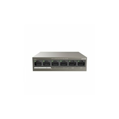 Tenda TEF1106P-4-63W PoE неуправляемый коммутатор 6 портов IEEE 8023atafPoE 63 Вт и 30 Вт 439800₽