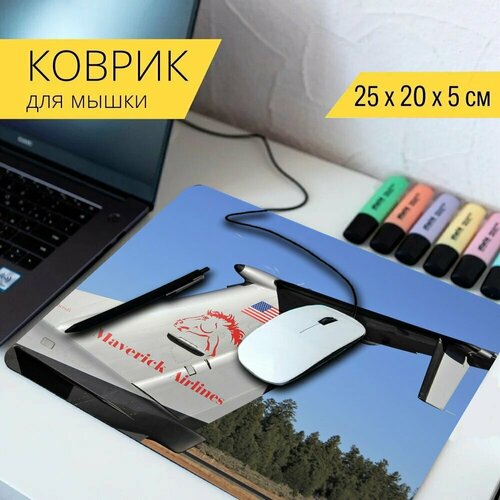 Коврик для мыши с принтом Маверик авиакомпаниях, декали, мустанг 25x20см. коврик для мыши с принтом qantas авиакомпания декали 25x20см