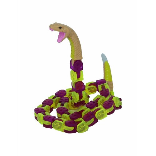 Антистресс-игрушка Klixx Creaturez Гремучая змея фиолетовая KX130RP
