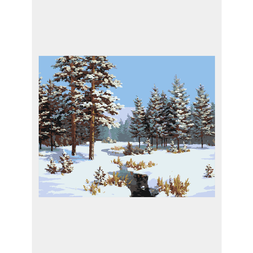 Картина по номерам Selfica Зимний пейзаж 40х50см. картина маслом зимний пейзаж туманов