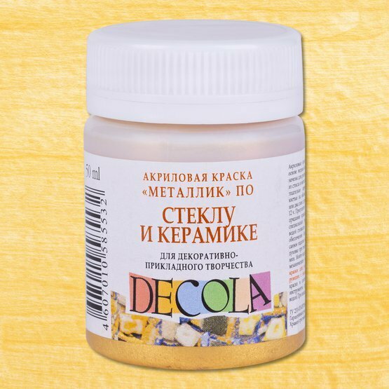 фото Декола акрил стекло/керамика банка 50 мл Золото