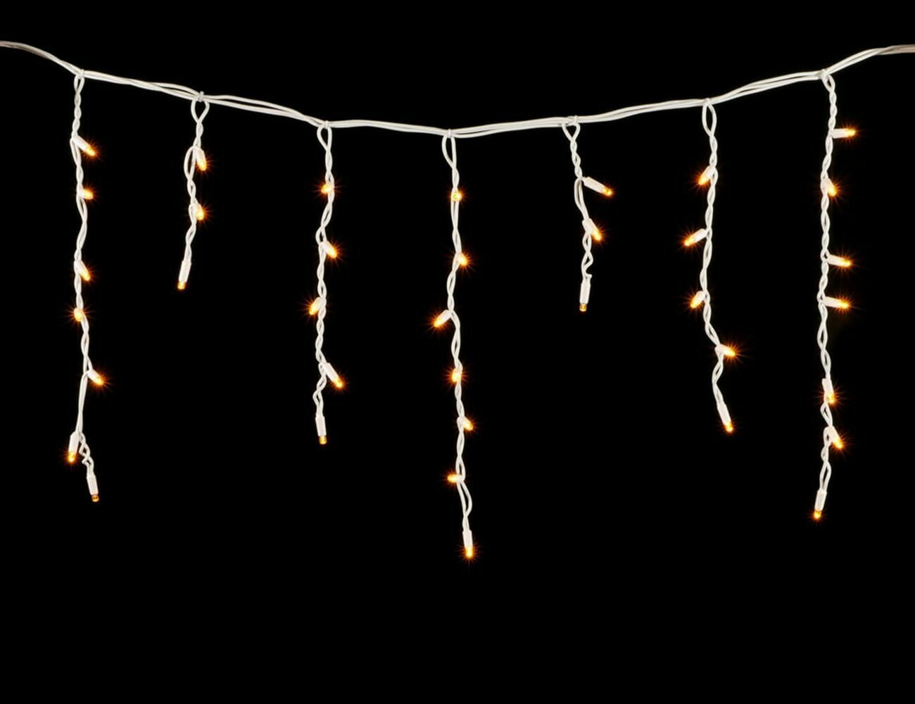 фото Светодиодная бахрома Laitcom Legoled 3.1*0.5 м, 120 желтых LED ламп, белый каучук, соединяемая, IP54, BEAUTY LED LL120-8-2Y