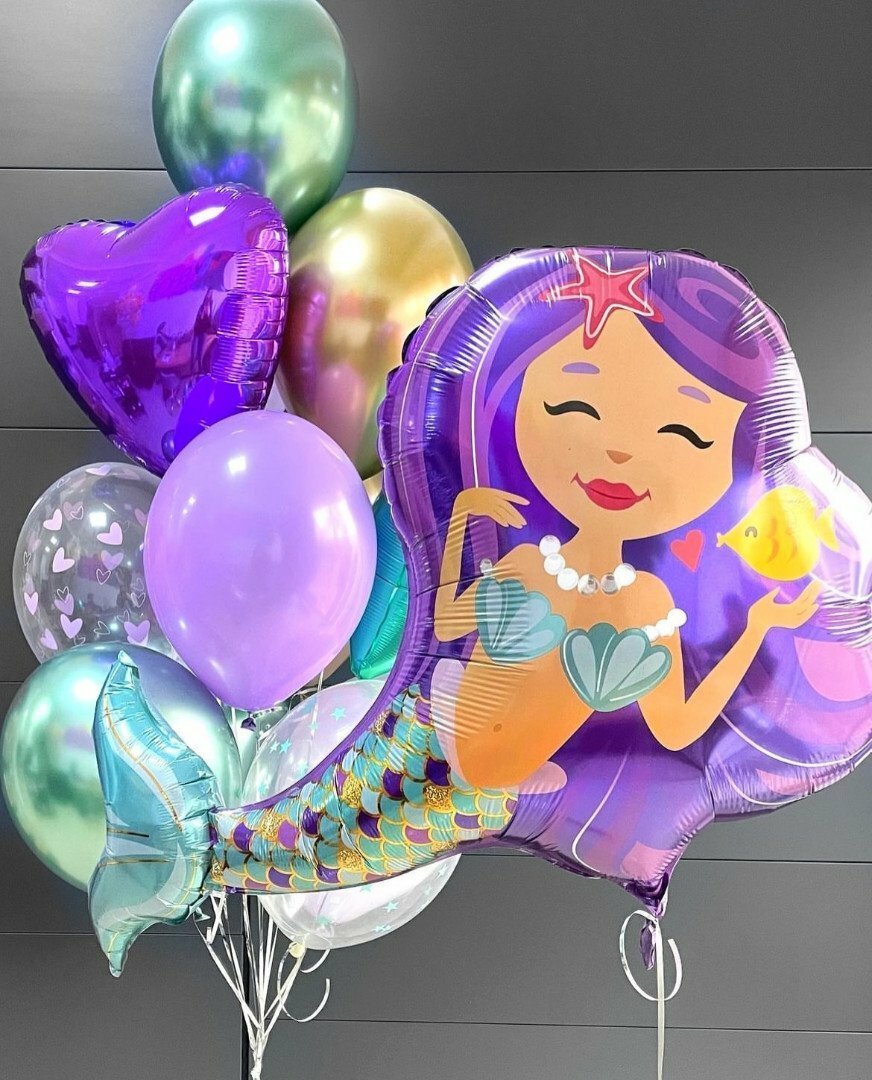 Воздушные шары для девочки «Русалочка»