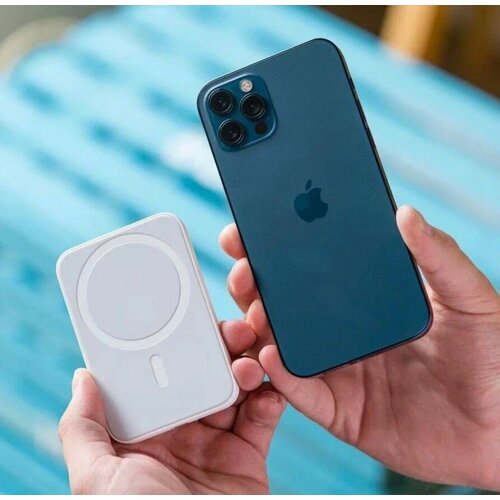 Внешний аккумулятор MagSafe Battery Pack на 5000 мАч для iPhone 12 и выше Магнитный беспроводной Apple PowerBank MagSafe Повербанк для Айфона 142000₽