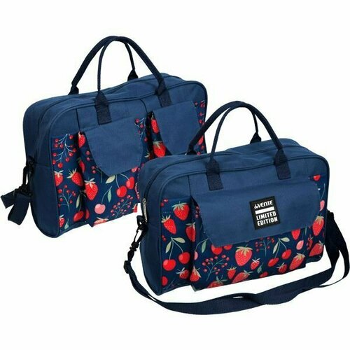 Сумка для дополнительных занятий deVENTE "Limited Edition. Strawberry" 35*28*10см темный, синий