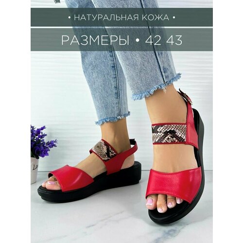 фото Босоножки мисс таис, размер 43, красный