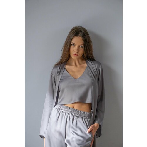 фото Кроп-топ tencel dream, размер m, серый