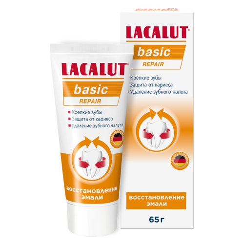 Lacalut Basic Repair, зубная паста, туба 65 г паста зубная herbal basic lacalut лакалют 65г