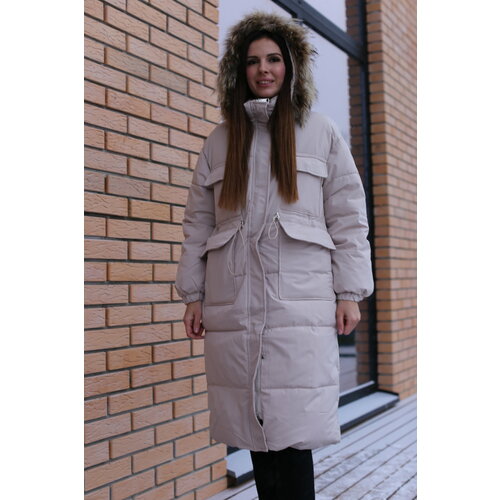 фото Куртка , размер 50/52, бежевый lux