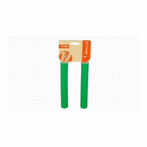 Грипсы Velo VLG-520(closed end) 175 мм, зеленые грипсы vlg 200 1 105 mm white green orange 150185