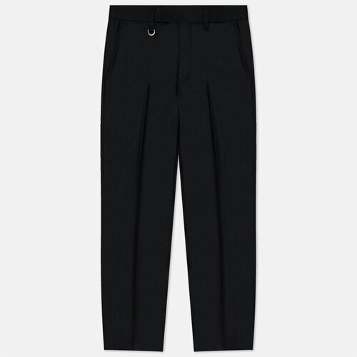 Брюки SOPHNET stretch wool standard, классические, прямой силуэт, размер s, черный
